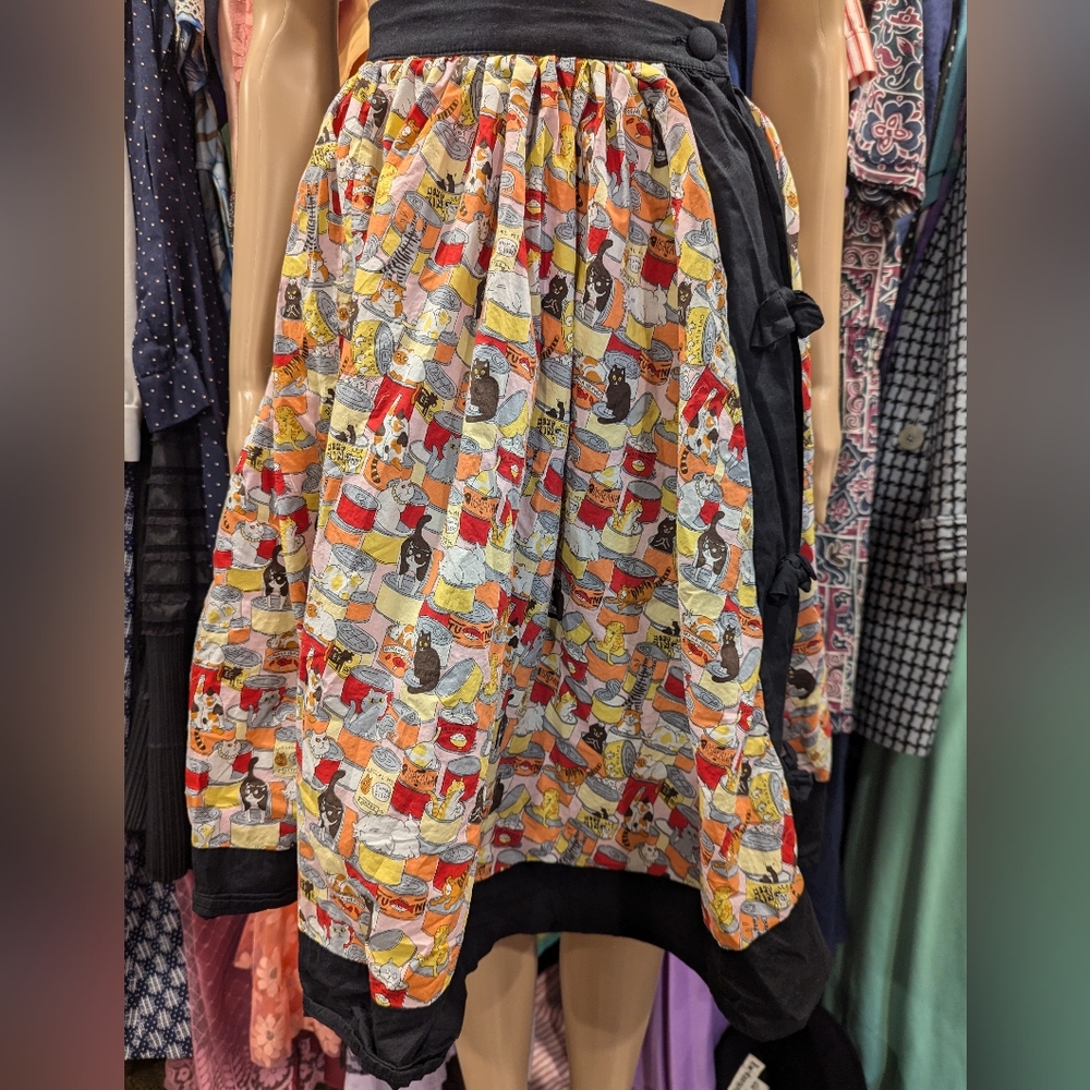 Unique Vintage cat print skirt
